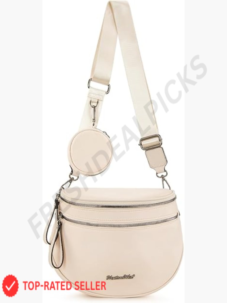 Nylon Crossbody Bag With Coin Purse Water-Resistant Hands-Free Travel